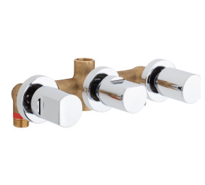 Built-in 8" bath mixer with diverter